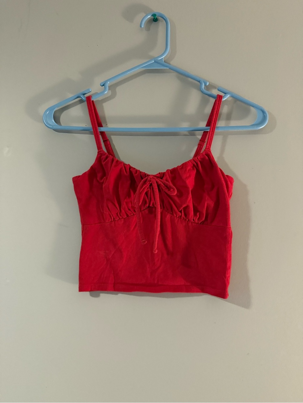 Hollister Red Tie-Front Cami Crop